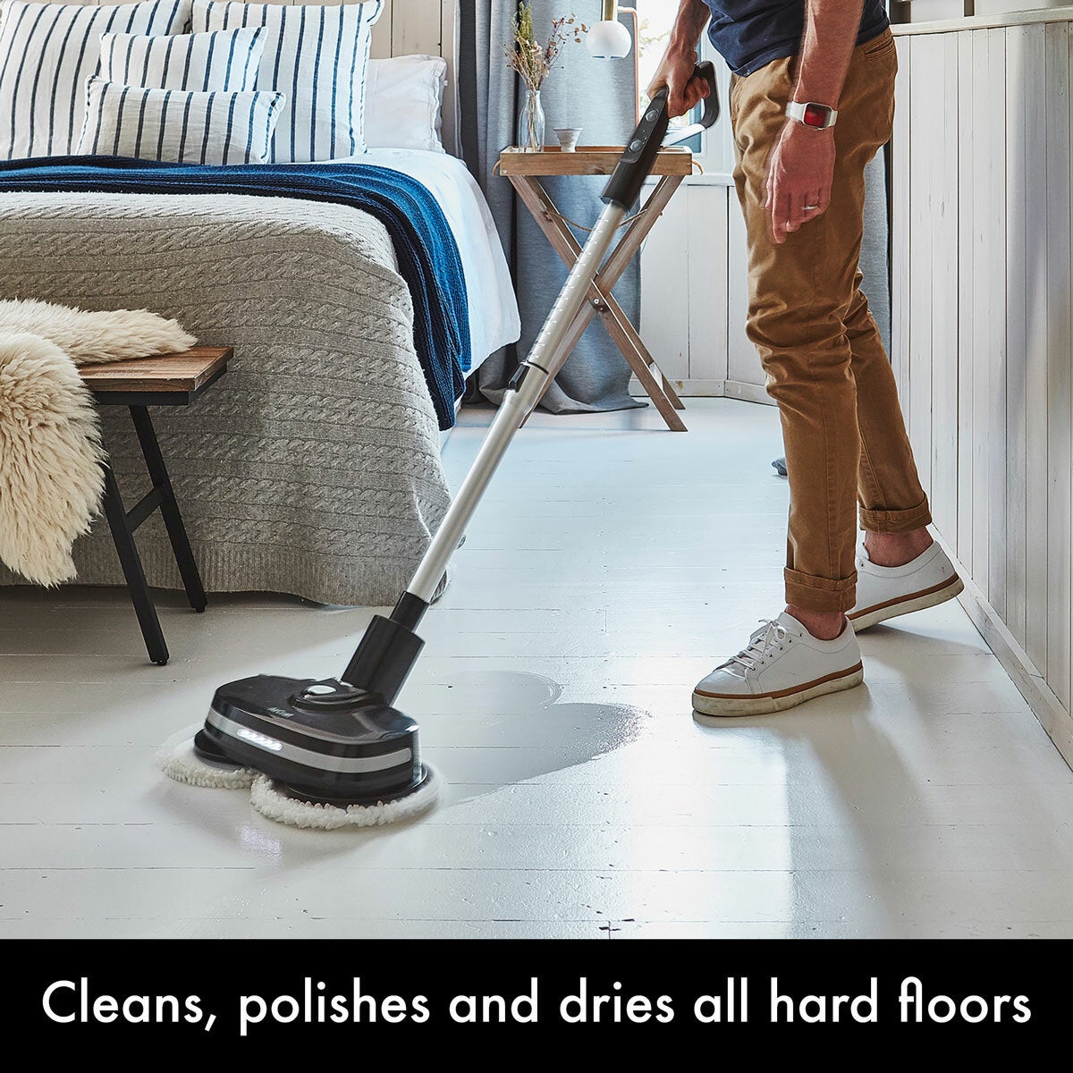 AirCraft PowerGlide Cordless Hard Floor Cleaner & Polisher Black + Extra Set of Pads