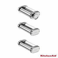 KitchenAid 5KSMPRA Paster Cutters & Roller 3 Piece Set in Silver