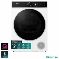 Hisense 5i Series DH5i104BWAB, 10kg Heat Pump Dryer, A+++ Rated in White