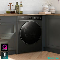 Hisense KitchenFit 5i Series WF5I1245BBR, 12kg Washing Machine, A Rated in Black