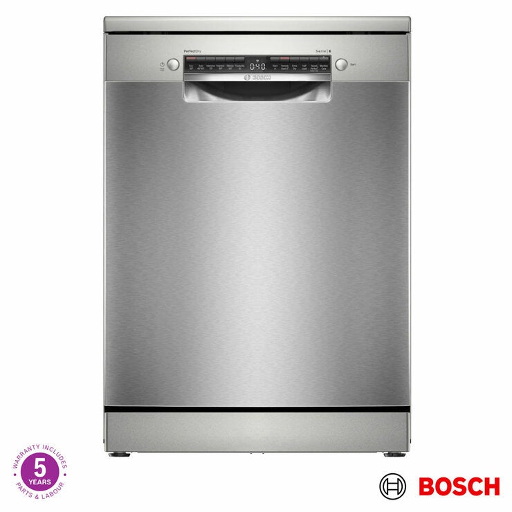 Bosch Series 6 SMS6ZCI10G, 14 Place Setting, Freestanding Dishwasher, B Rated in Silver