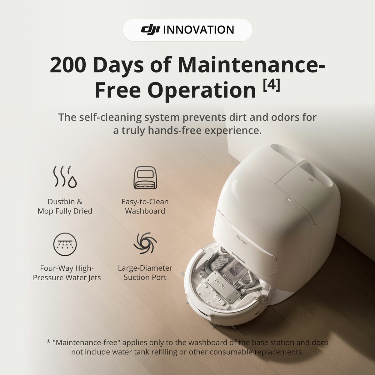 DJI Romo A Robot Vacuum & Mopping with Accessory Kit Bundle