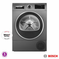 Bosch WQG245R2GB, Series 6, 9kg, Heat Pump Tumble Dryer A+++ Rating in Graphite