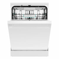 Hisense HS673A90WUK, 16 Place Setting, Freestanding Dishwasher, A Rated in White