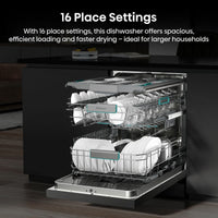Hisense HS693A90XADUK 16 Place Setting, Freestanding Dishwasher, A Rated, in Silver