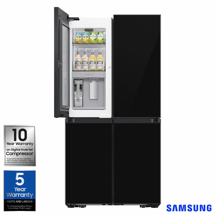 Samsung SpaceMax RF65DB970E22EU 645L Smart Multi Door Fridge Freezer, E Rated in Clean Black