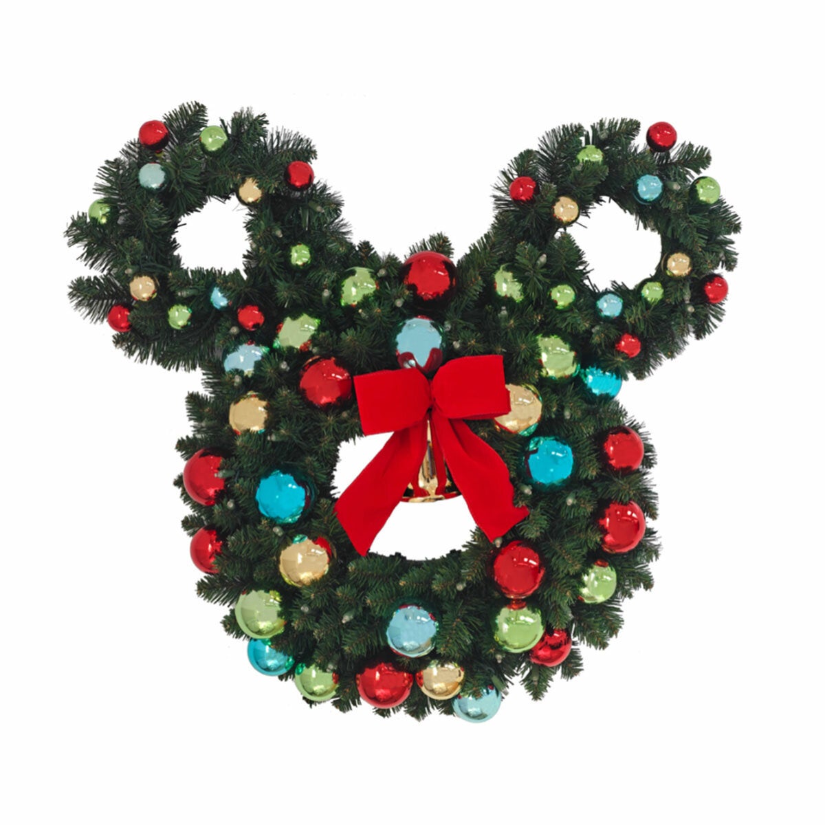 30 Inch Pre-Lit Mickey Figural Christmas Wreath