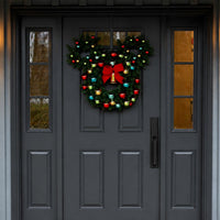 30 Inch Pre-Lit Mickey Figural Christmas Wreath