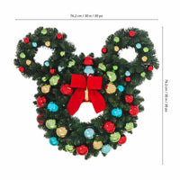 30 Inch Pre-Lit Mickey Figural Christmas Wreath