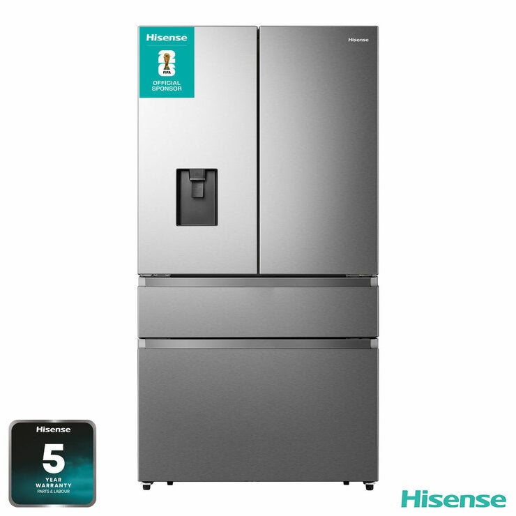 Hisense RF749N4SWSE, Multidoor Fridge Freezer, E Rated in Stainless Steel