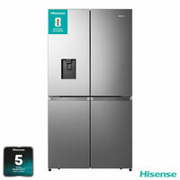 Hisense RQ758N4SWSE, Pureflat Multidoor Fridge Freezer, E Rated in Silver