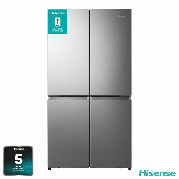 Hisense RQ758N4SASE, Pureflat Multidoor Fridge Freezer, E Rated in Silver