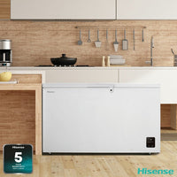 Hisense FC571D4AWLYE, 440L High Capacity Chest Freezer, E Rated in White