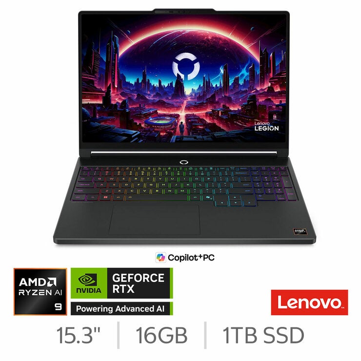 Lenovo Legion 5, Copilot+ PC, AMD Ryzen AI 9, 16GB RAM, 1TB SSD, NVIDIA GeForce RTX 5070, 15.3inch, Gaming OLED Laptop, 83Q6004KUK