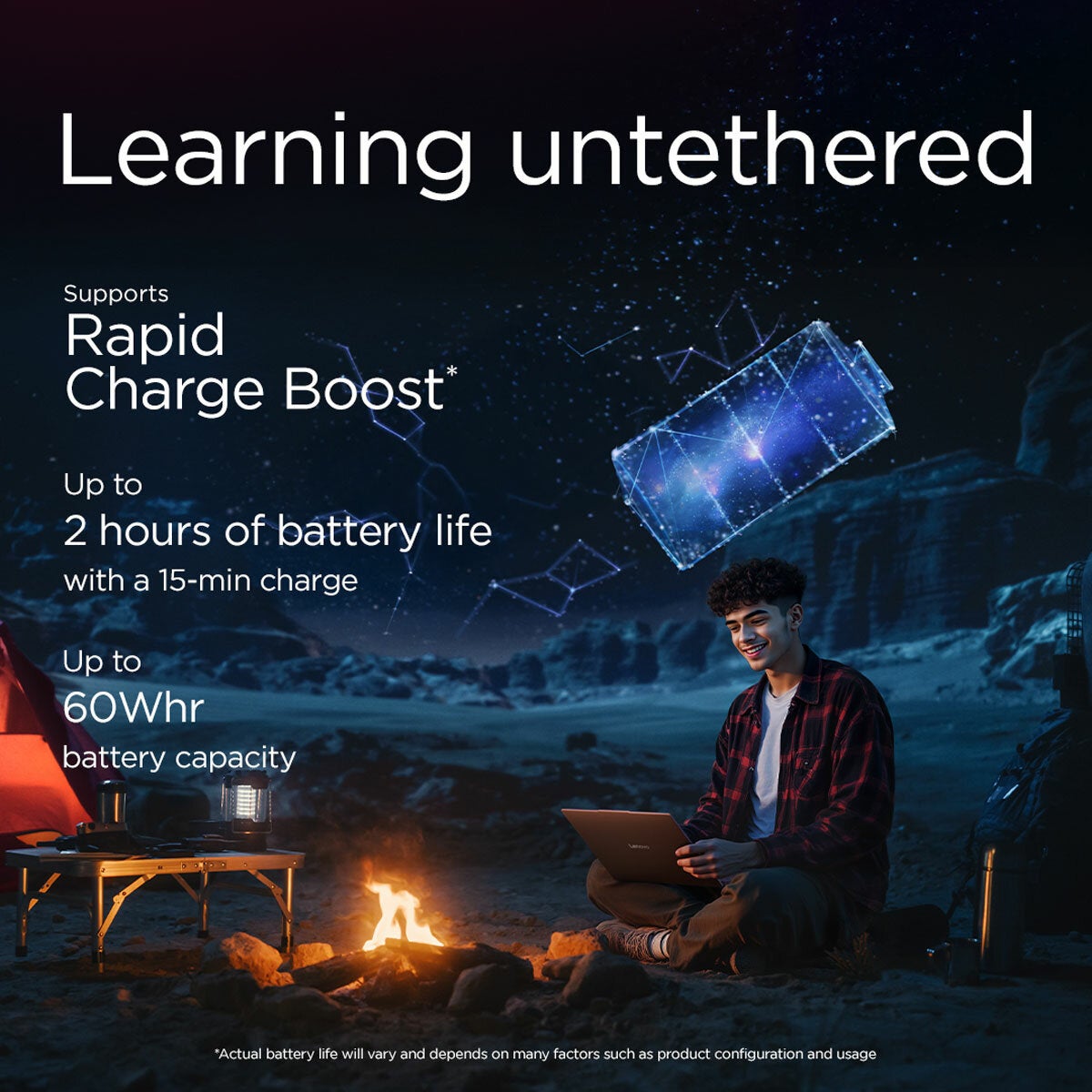 Lenovo IdeaPad Slim 3, Copilot+ PC, Snapdragon X1, 16GB RAM, 256GB SSD, 15.3 inch Laptop, 83N3007AUK
