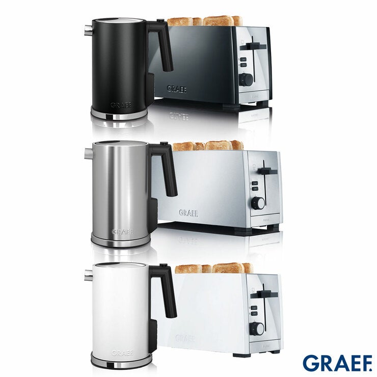 Graef 1.2L Kettle & 4 Slice Toaster Bundle in 3 Colours
