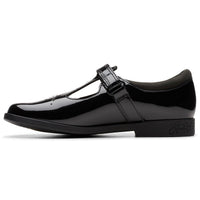 Clarks Kids Lock Shine Black Patent Shoes | Costco UK