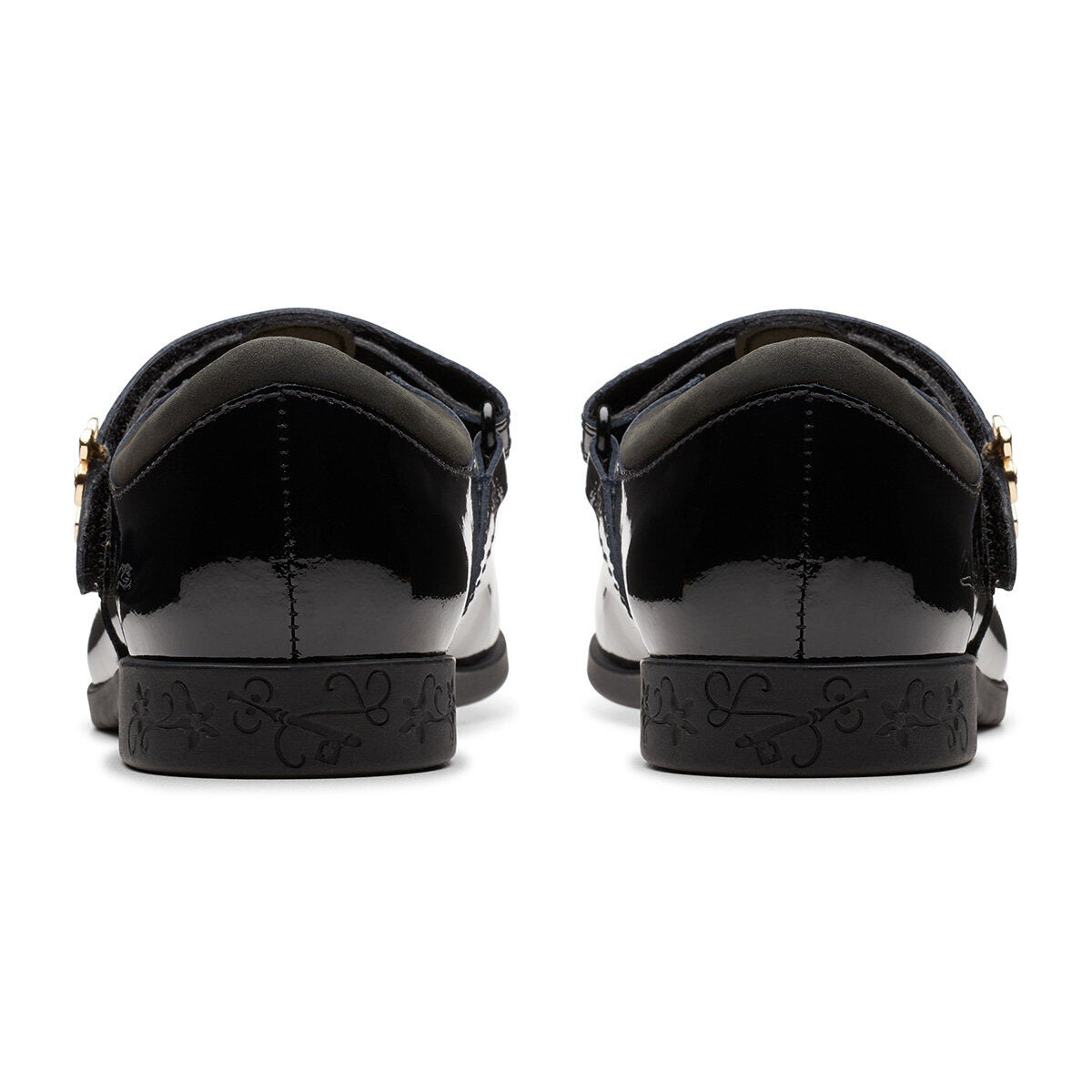 Clarks Kids Lock Shine Black Patent Shoes | Costco UK