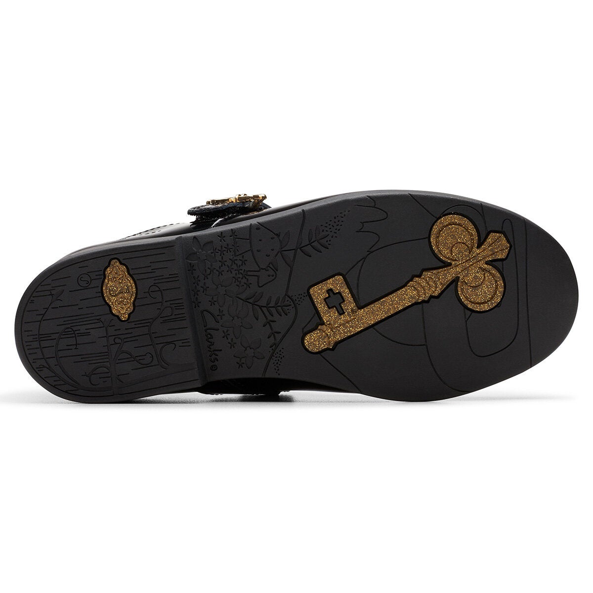 Clarks Kids Lock Shine Black Patent Shoes | Costco UK