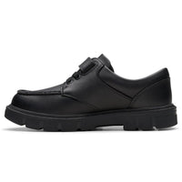 Clarks Kids Lorcam Edge Black Leather Shoes | Costco UK