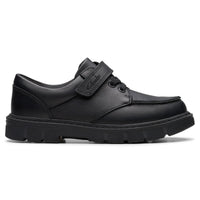 Clarks Kids Lorcam Edge Black Leather Shoes | Costco UK