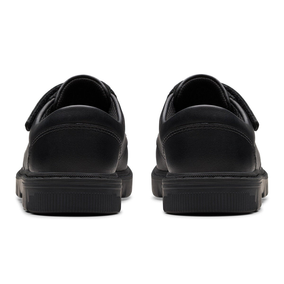 Clarks Kids Lorcam Edge Black Leather Shoes | Costco UK