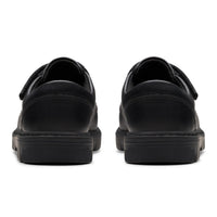 Clarks Kids Lorcam Edge Black Leather Shoes | Costco UK