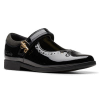 Clarks Kids Lock Magic Black Patent Shoes | Costco UK
