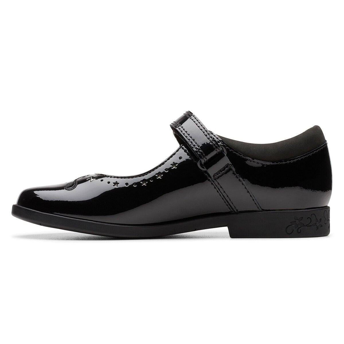 Clarks Kids Lock Magic Black Patent Shoes | Costco UK