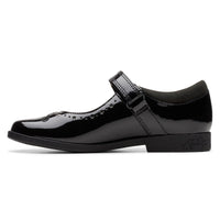 Clarks Kids Lock Magic Black Patent Shoes | Costco UK
