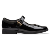 Clarks Kids Lock Magic Black Patent Shoes | Costco UK
