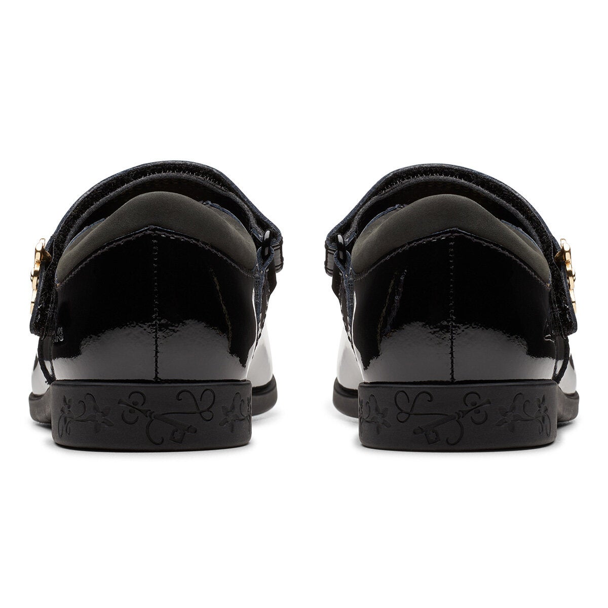 Clarks Kids Lock Magic Black Patent Shoes | Costco UK