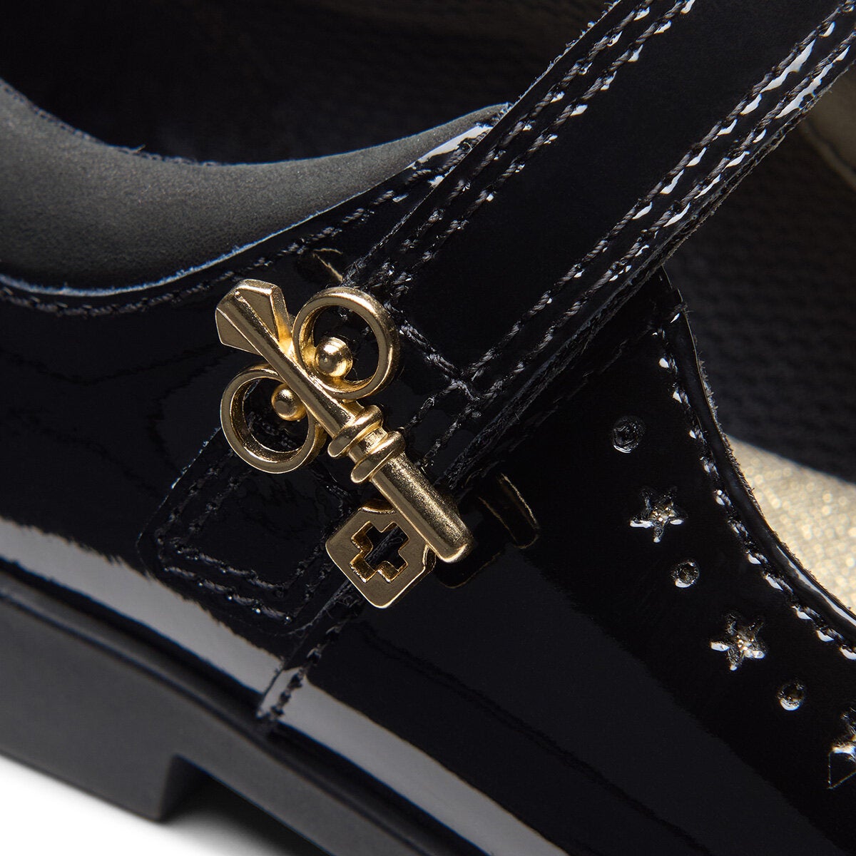 Clarks Kids Lock Magic Black Patent Shoes | Costco UK