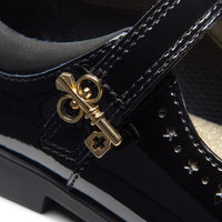 Clarks Kids Lock Magic Black Patent Shoes | Costco UK