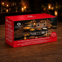 SensioHome Gourmet Triple Slow Cooker & Warming Station 7.1L