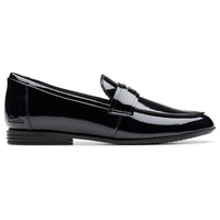 Clarks Kids Finja Bright Black Patent Junior/Youth Shoes ...