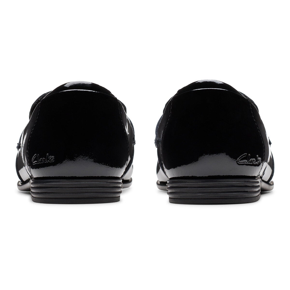 Clarks Kids Finja Bright Black Patent Junior/Youth Shoes ...
