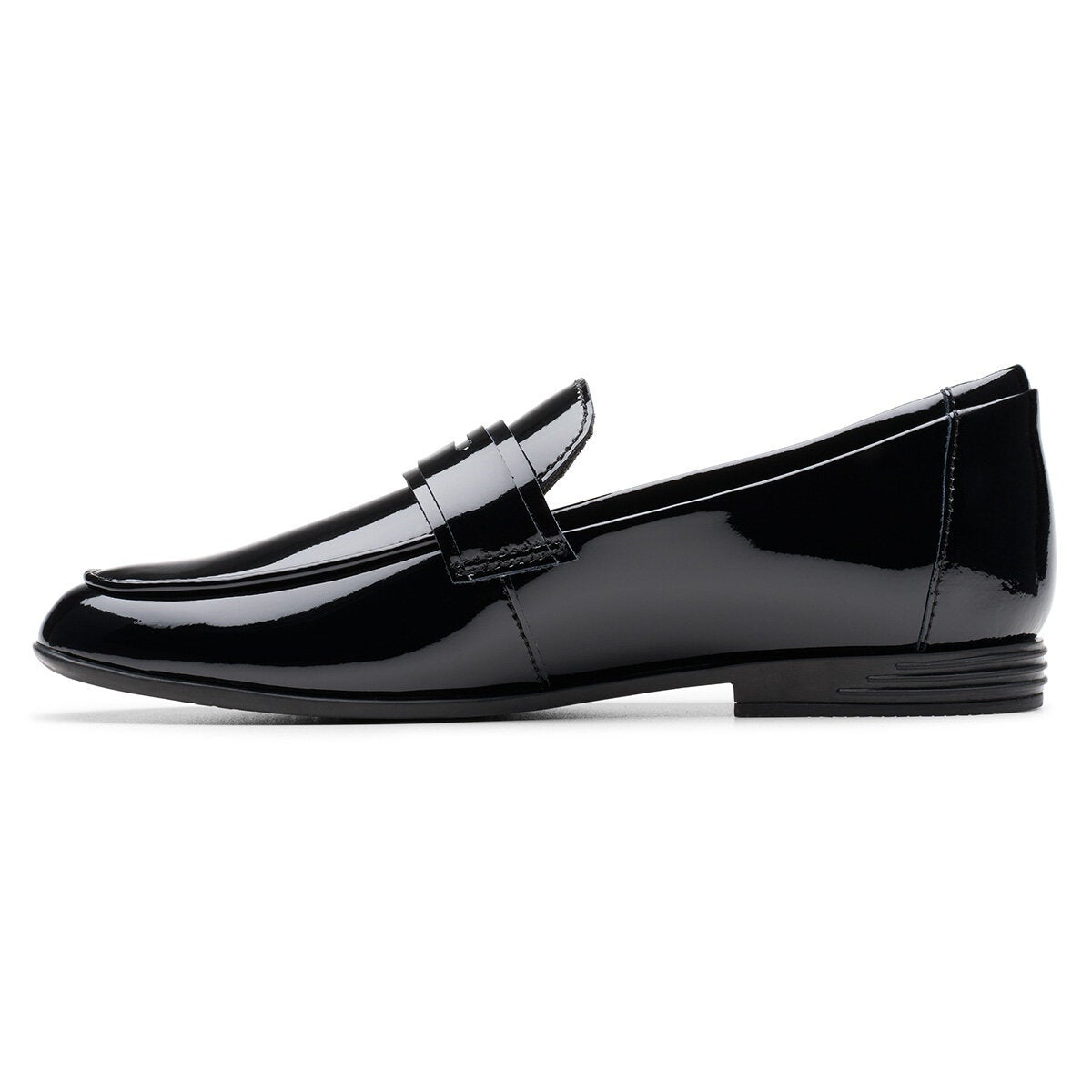 Clarks Kids Finja Bright Black Patent Junior/Youth Shoes ...