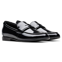 Clarks Kids Finja Bright Black Patent Junior/Youth Shoes ...