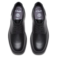 Clarks Kids Eris Pure Black Leather Shoes | Costco UK