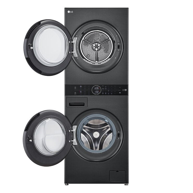 LG WT1210BBTN1, 12kg/10kg, 1400rpm, WashTower, A/A+++ Rated in Black Steel