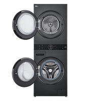 LG WT1210BBTN1, 12kg/10kg, 1400rpm, WashTower, A/A+++ Rated in Black Steel