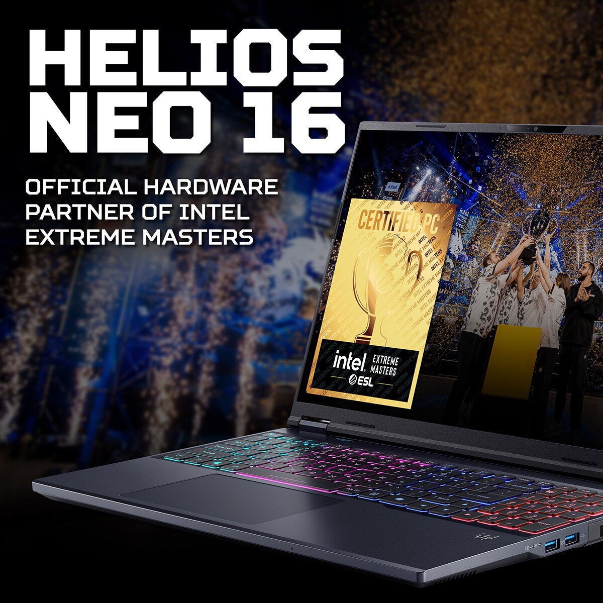 Acer Helios, Intel Core Ultra 9, 16GB RAM,512GB SSD, NVIDIA GeForce RTX 5070 Ti, 16 Inch Gaming Laptop, NH.U44EK.004