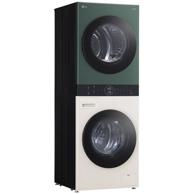 LG WT1210NBTN1, 12kg/10kg, 1400rpm, WashTower Rated in A/A+++ in Green / Beige