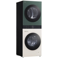 LG WT1210NBTN1, 12kg/10kg, 1400rpm, WashTower Rated in A/A+++ in Green / Beige