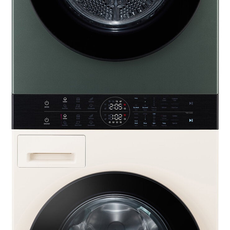 LG WT1210NBTN1, 12kg/10kg, 1400rpm, WashTower Rated in A/A+++ in Green / Beige
