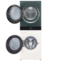 LG WT1210NBTN1, 12kg/10kg, 1400rpm, WashTower Rated in A/A+++ in Green / Beige