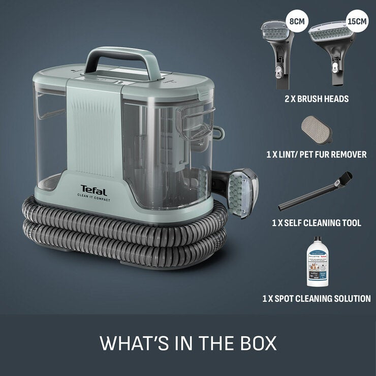 Tefal IZ3020GO Clean It Compact Spot Cleaner in Eucalyptus