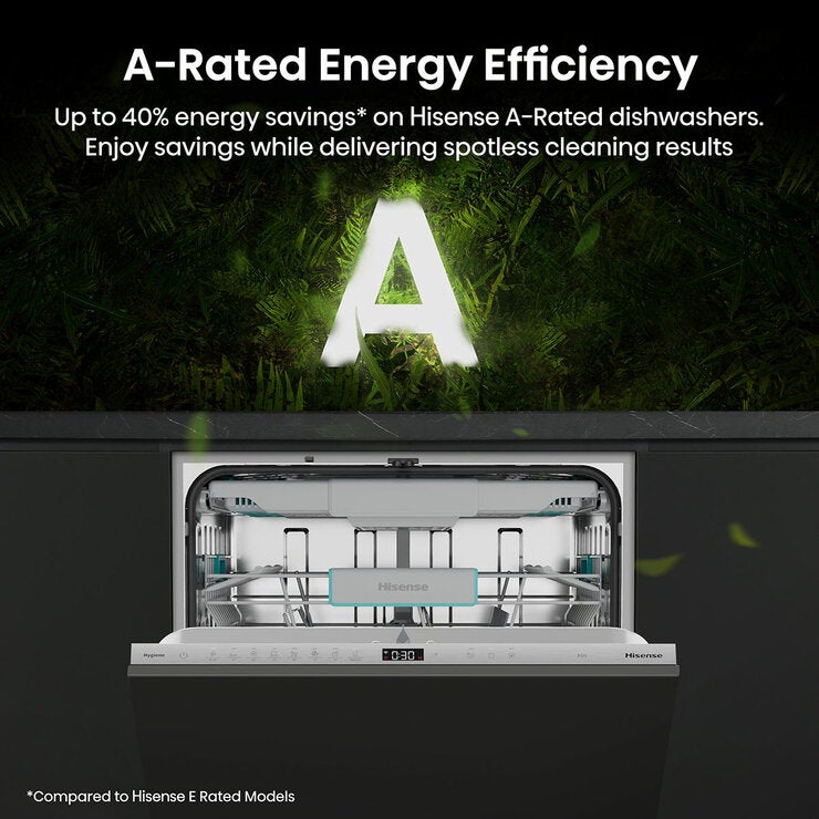Hisense HV673A60UK Full-Size Fully Integrated Wi-Fi Enabled Dishwasher