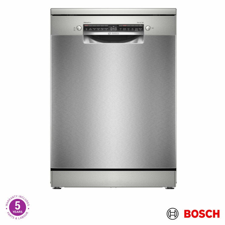 Bosch Series 4 SMS4EMI06G, 14 Place Setting, Freestanding Dishwasher, B Rated in Inox